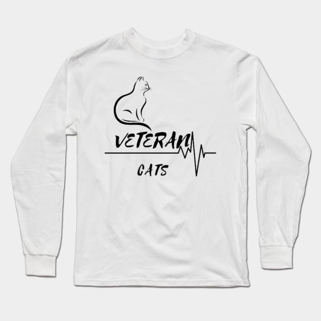 Another Veteran Cat Long Sleeve T-Shirt by Asterme